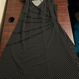 Black with white polka dot dress